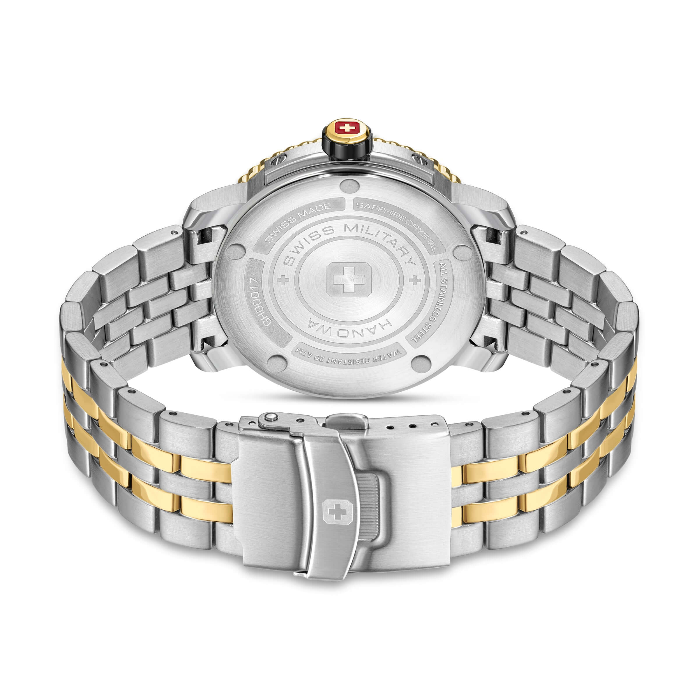 BLACK MARLIN Edelstahl Silber/Gold 42mm - Swiss Made Uhr Chronograph Herrenuhren - Image 5