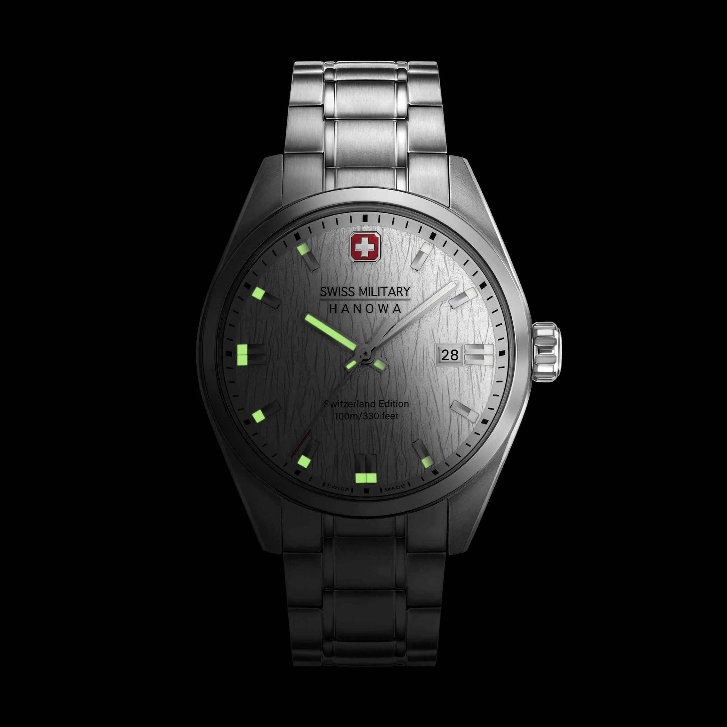 HELVETICA 42mm Edelstahl Uhr Armbanduhr- Swiss Made - Image 4