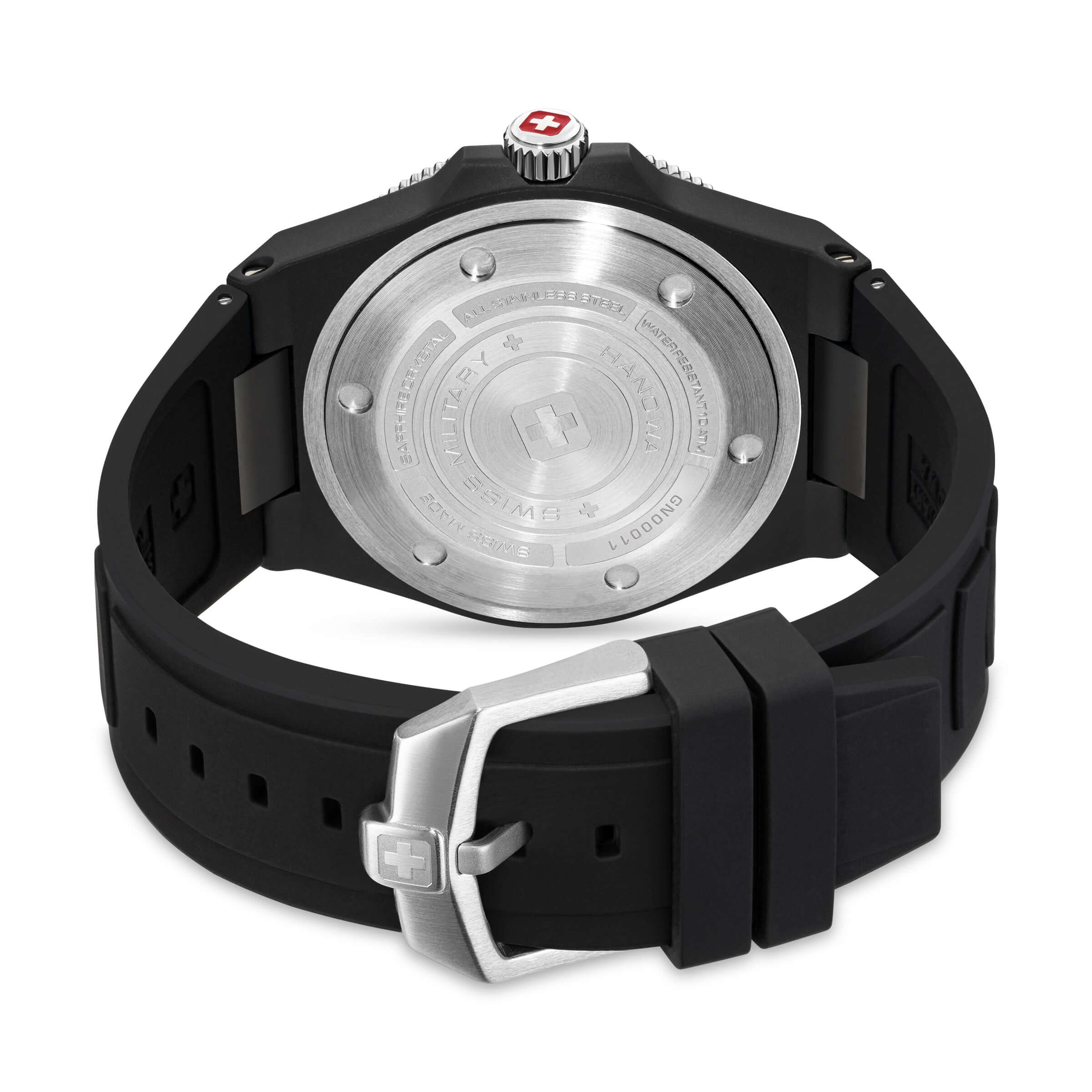 OCEAN PIONEER Ocean Pioneer 42mm Schwarz Edelstahl/Silikon - Swiss Made - Image 3