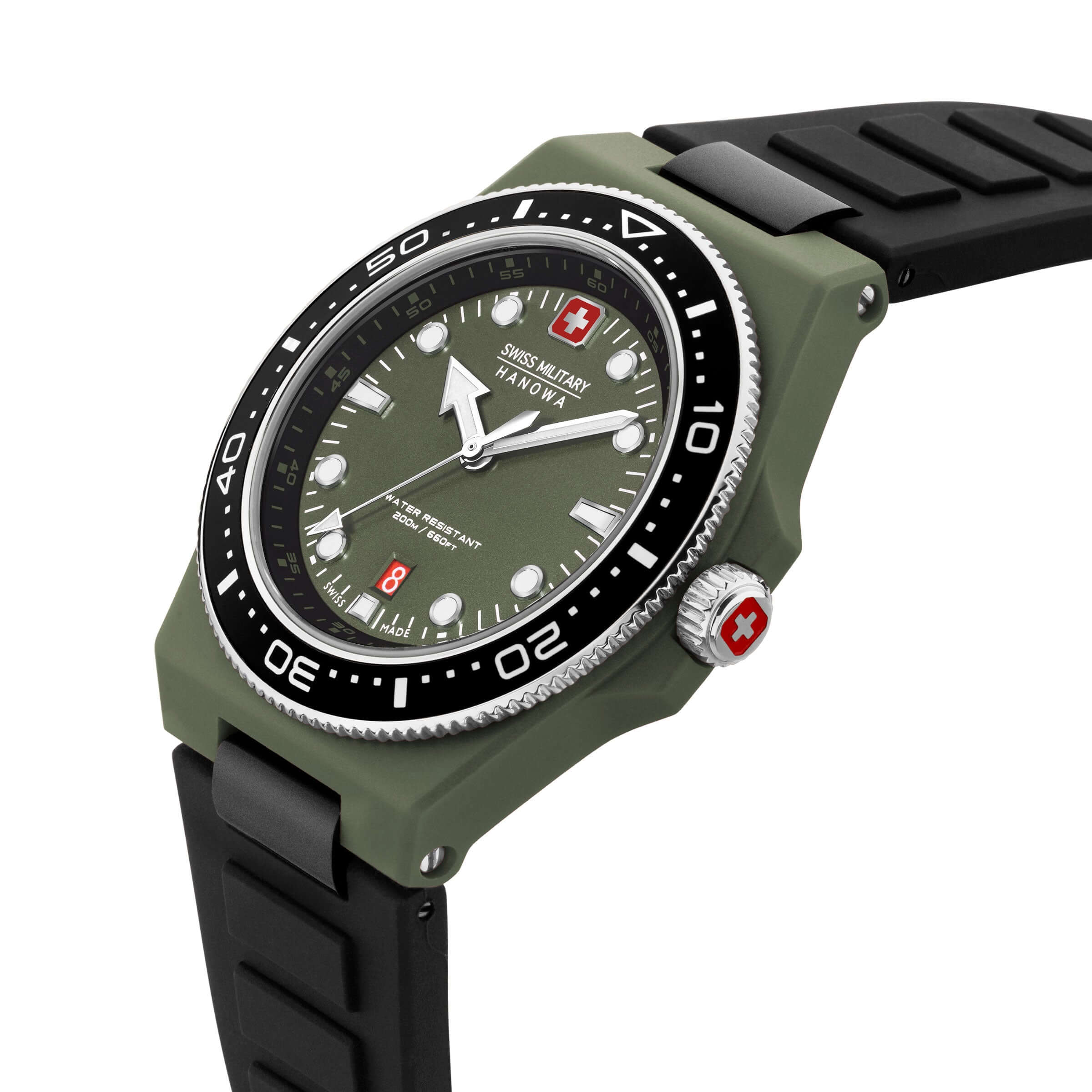 OCEAN PIONEEROcean Pioneer grün 42mm Edelstahl/Gummi - Swiss Made - Image 2