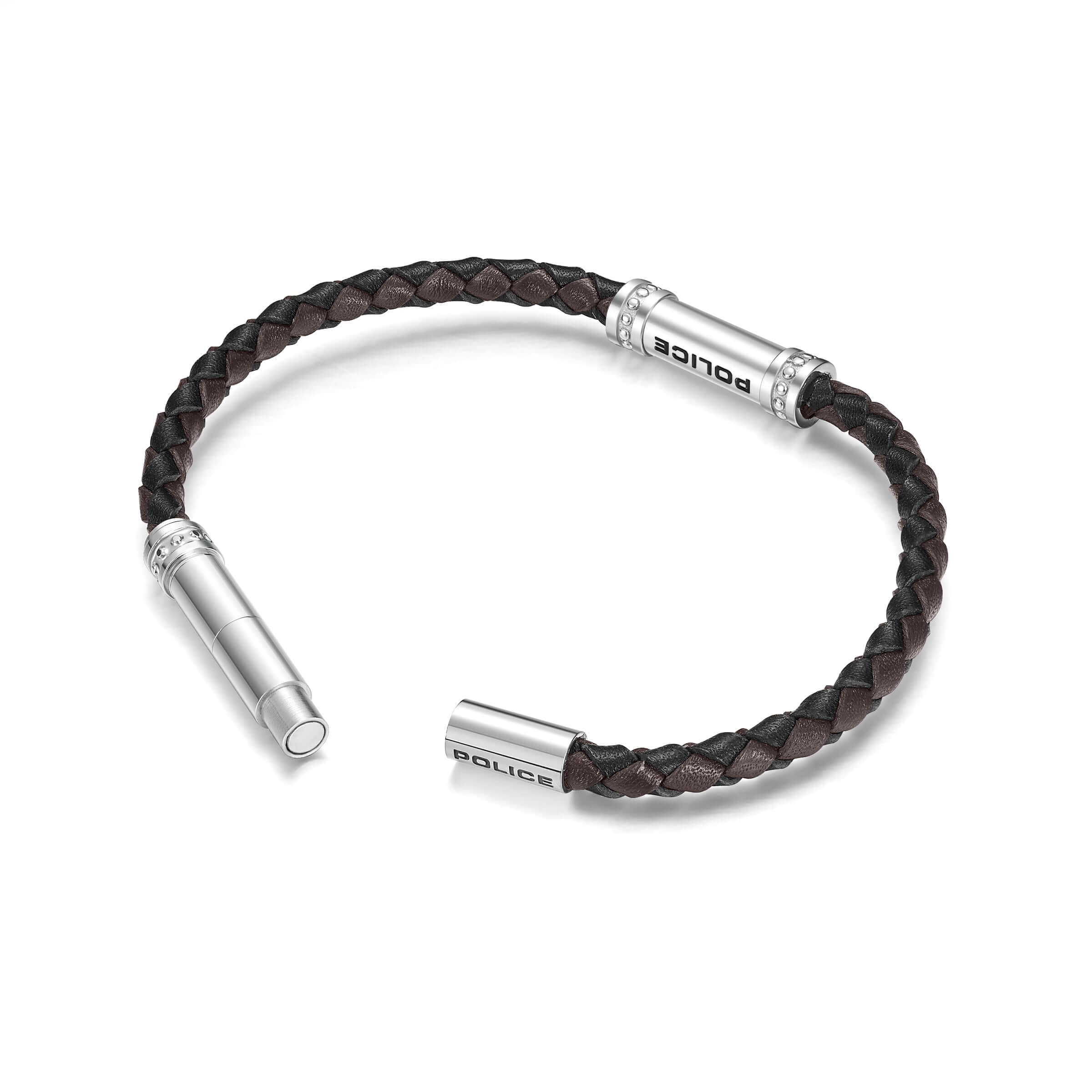 Police Herren Armband Leder Braun/Schwarz Herrenarmband Lederarmband Herren Schmuck Lederarmband Herren Lederband - Image 3