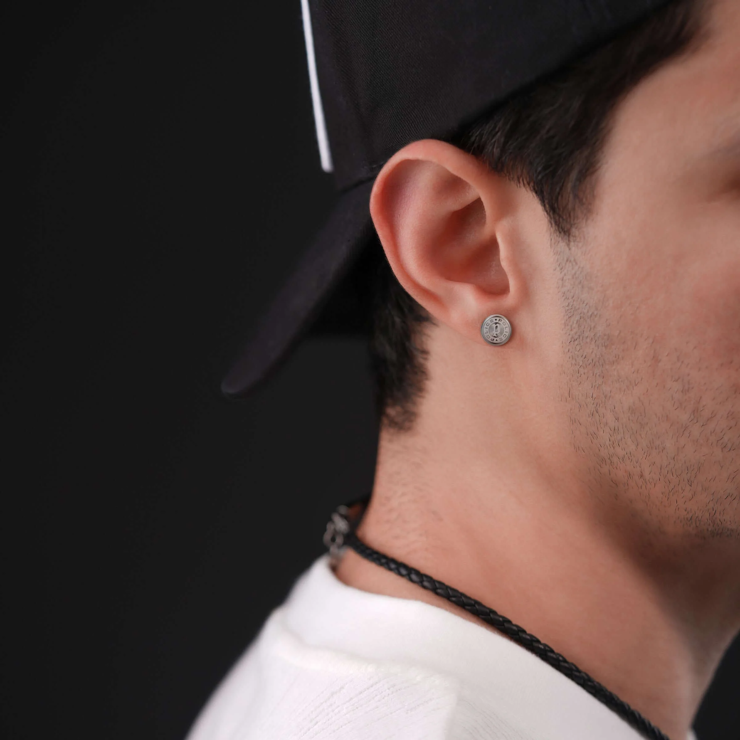 Police Unisex Stud Earrings Silver Stainless Steel Ohrringe Silber Ohrstecker günstig online kaufen - Image 3