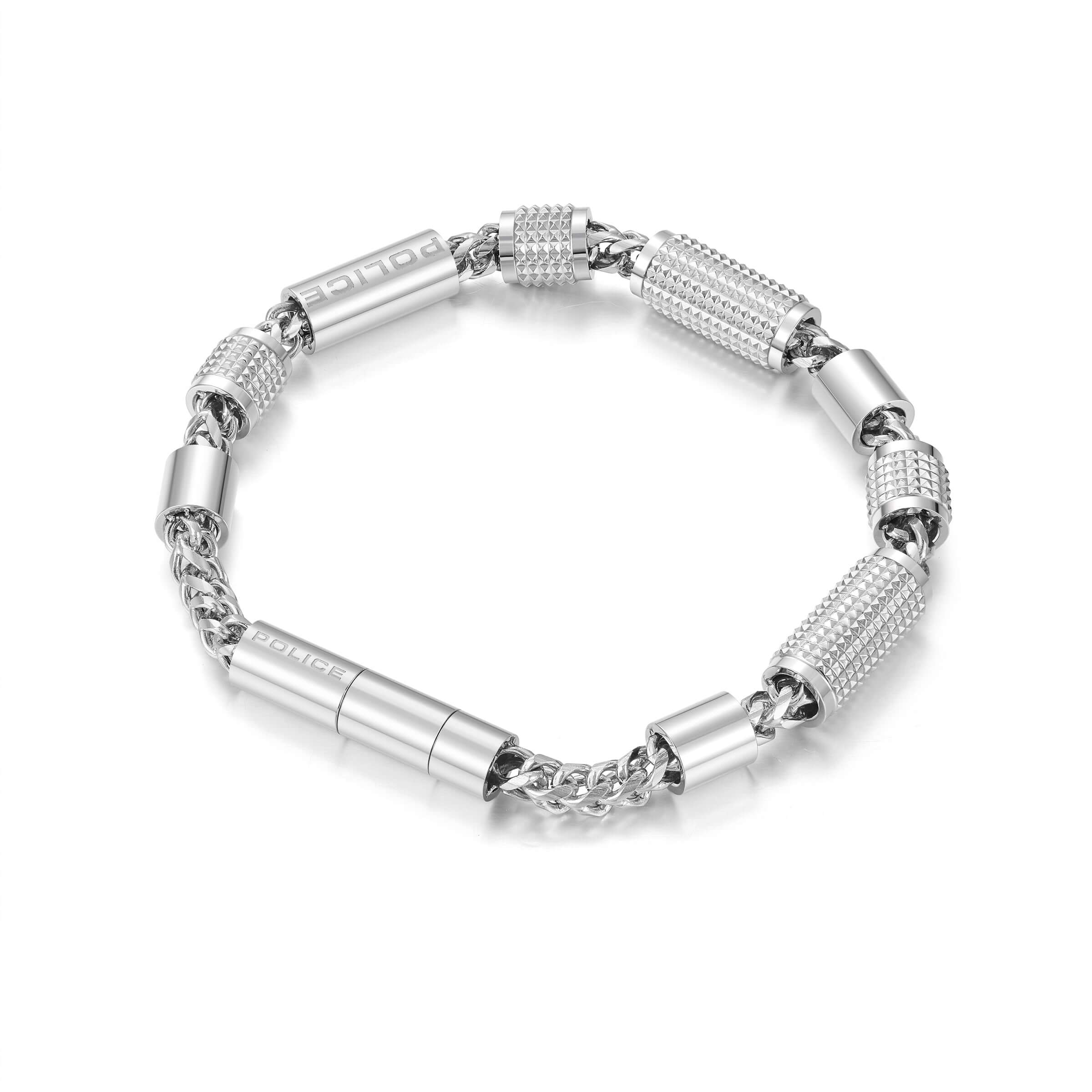 Police Herren Armband Silber 20 cm Edelstahl Armbänder Herrenkette Kette Männerarmband Silberkette Herren Schmuck
