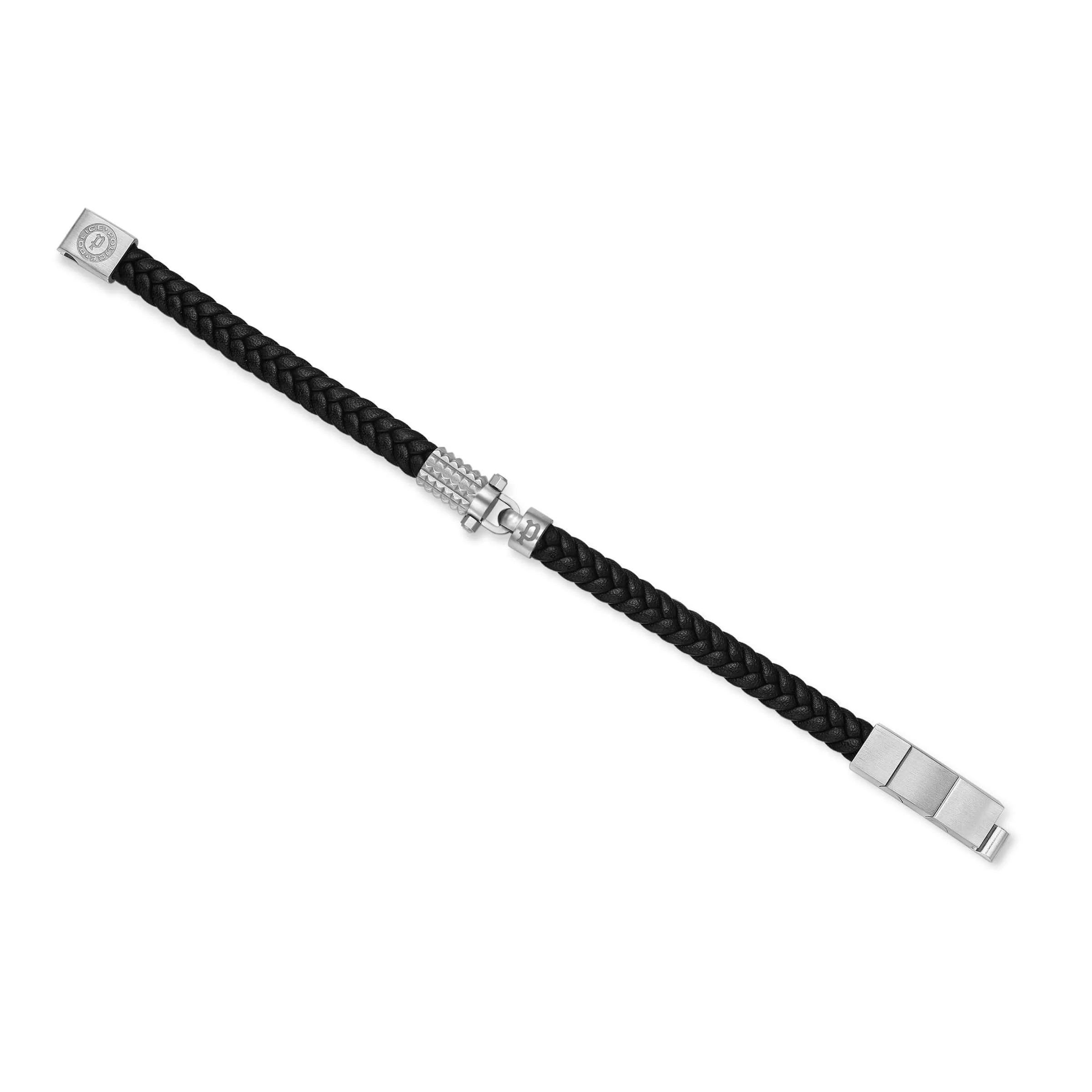 Police Herren Armband Leder Edelstahl Schwarz Herrenarmband Lederarmband Lederband Herren Leder Armband Leder - Image 2