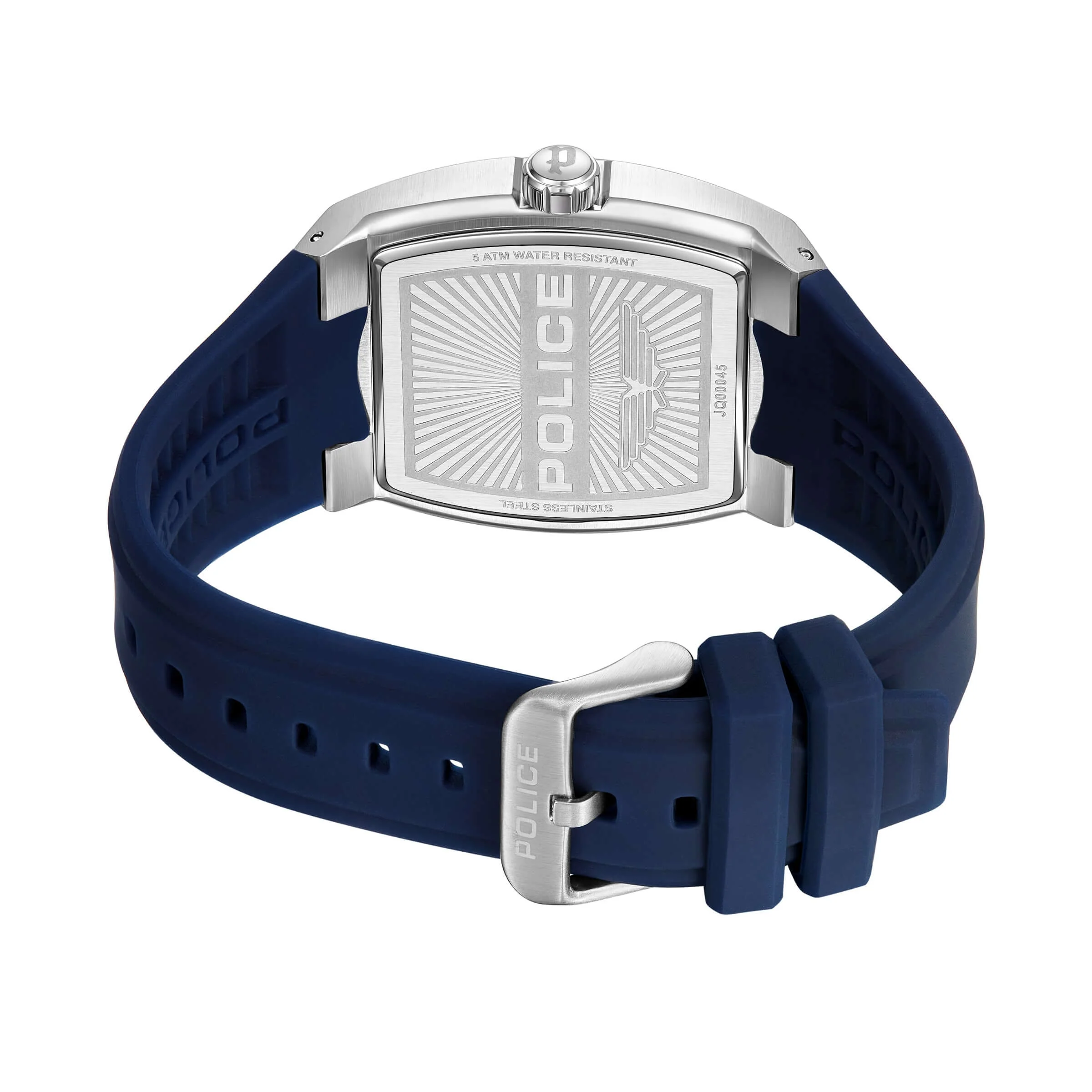 Police Herren Armbanduhr Analog Quarz Edelstahl Blau Silber 45mm Chronograph Herrenuhr Leder Armband Uhrzeit Datum - Image 4