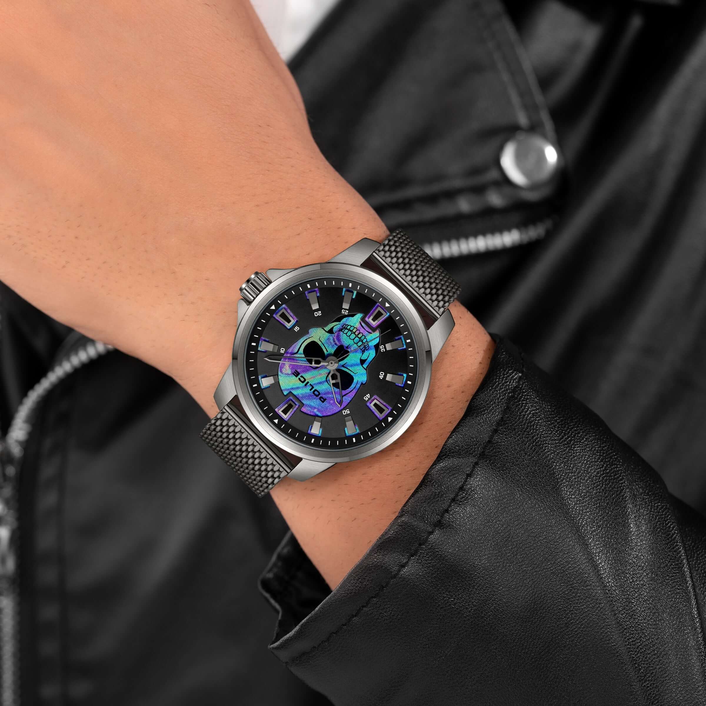Police Herren Armbanduhr Chronograph Silber 44 mm Edelstahl - Police Uhr günstig kaufen - Image 5