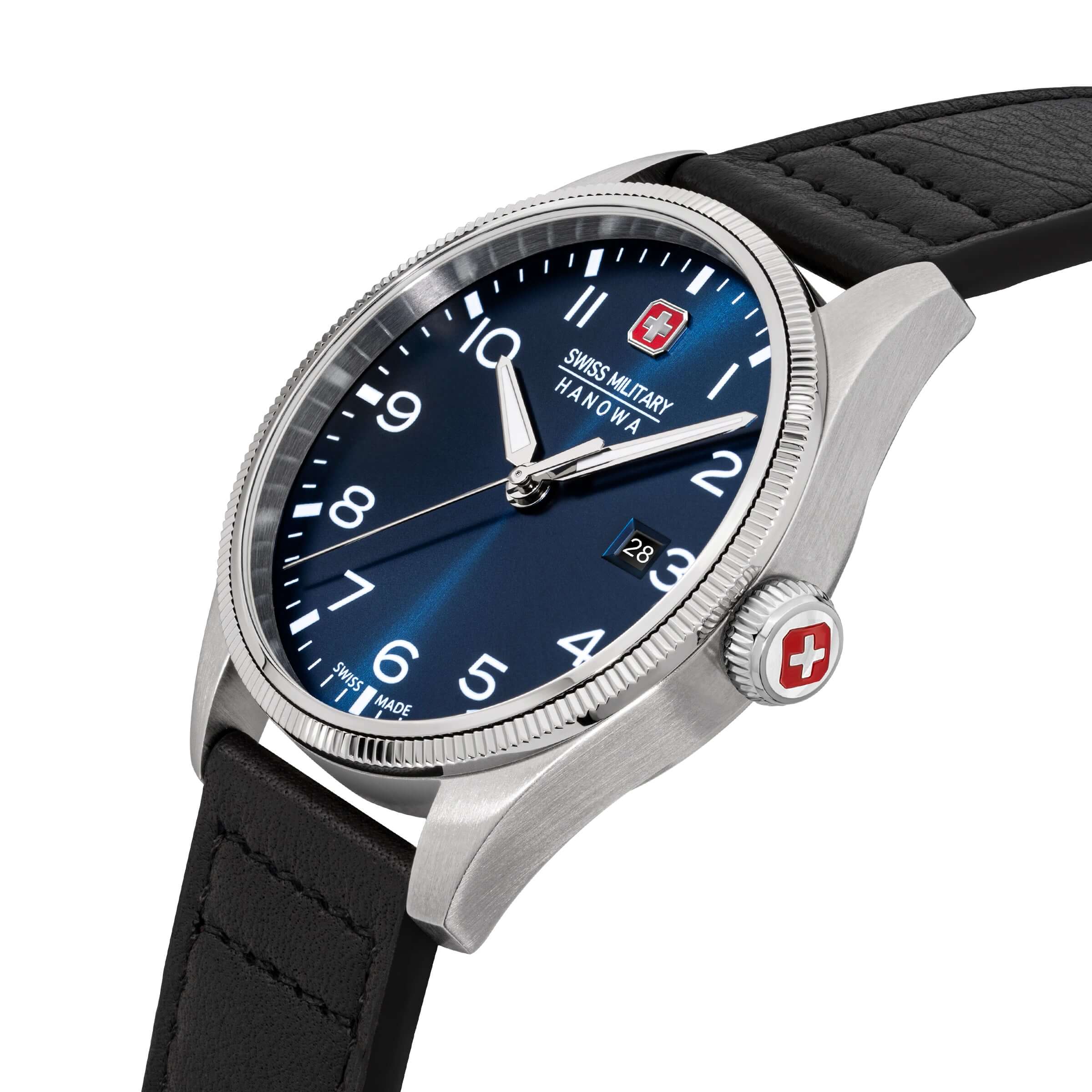 THUNDERBOLT Armbanduhr Leder Blau - Swiss Made - Image 2