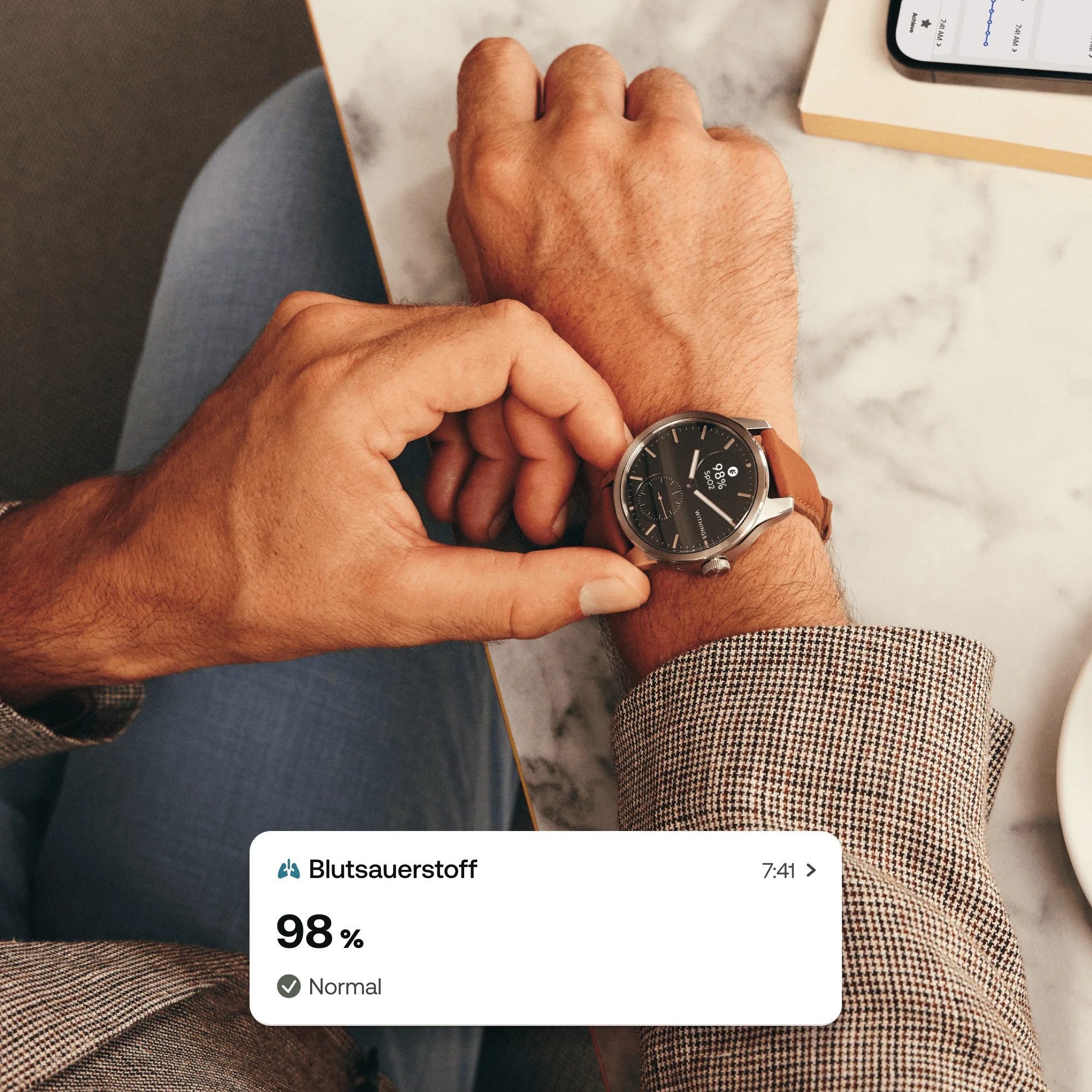 Withings ScanWatch 2 - Black 42mm + Gratis Withings Lederarmband in Schwarz - Image 11