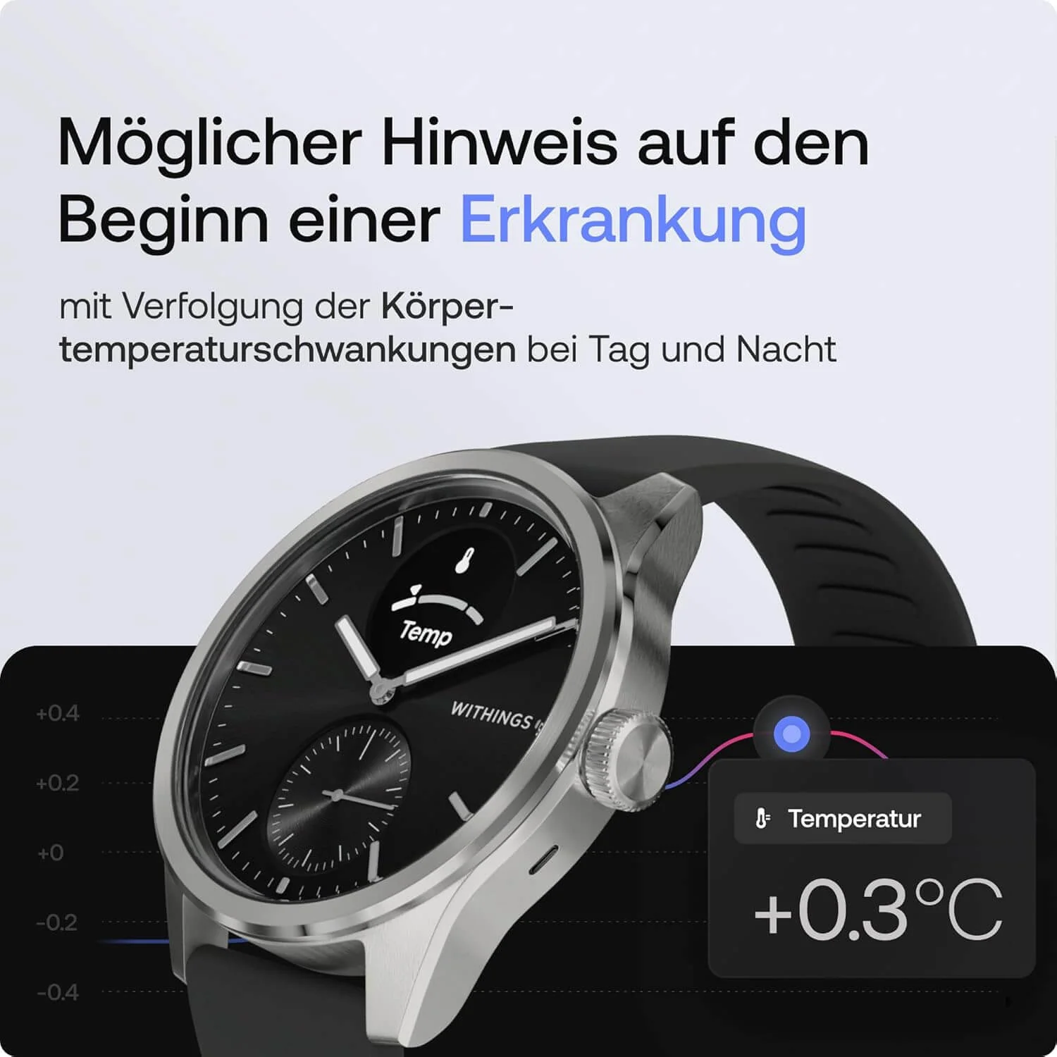 Withings ScanWatch 2 - Black 42mm + Gratis Withings Lederarmband in Schwarz - Image 4
