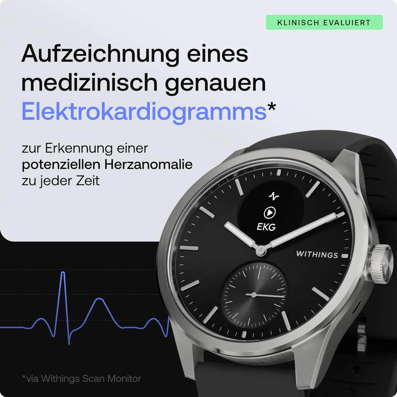 Withings ScanWatch 2 - Black 42mm + Gratis Withings Lederarmband in Schwarz - Image 6