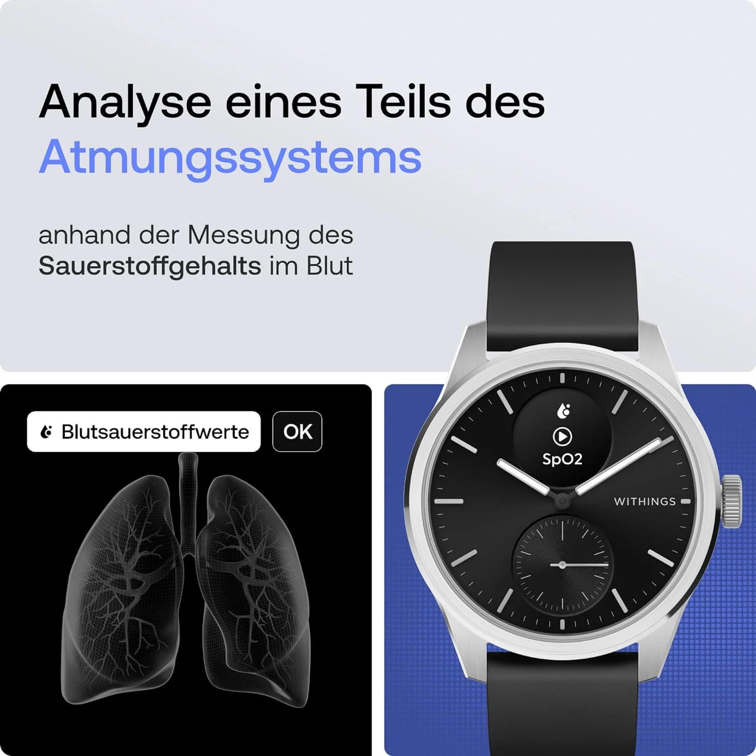 Withings ScanWatch 2 - Black 42mm + Gratis Withings Lederarmband in Schwarz - Image 8