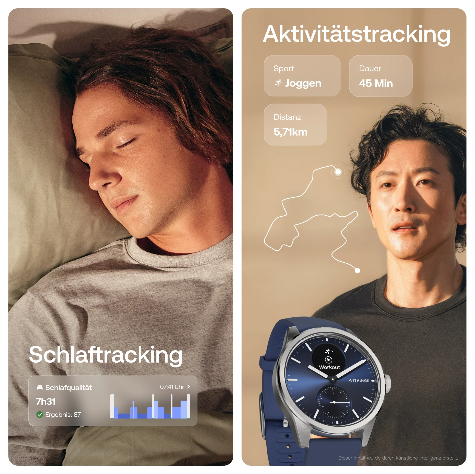 Withings ScanWatch 2 - Blau 42mm + Gratis Withings Lederarmband in Schwarz - Image 13