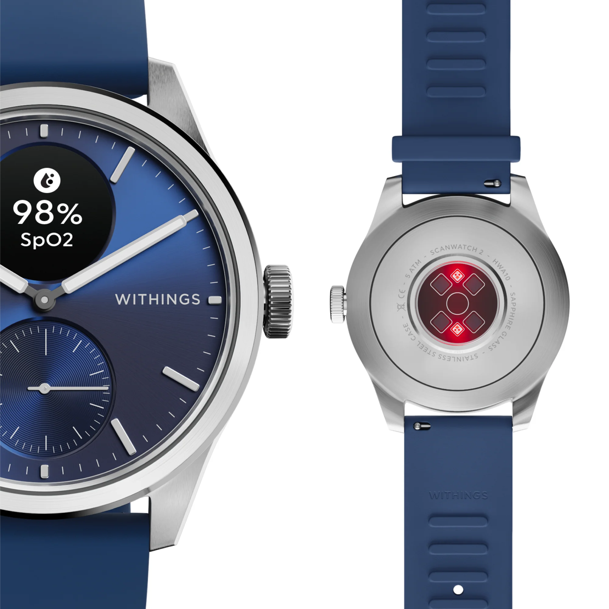 Withings ScanWatch 2 - Blau 42mm + Gratis Withings Lederarmband in Schwarz - Image 17