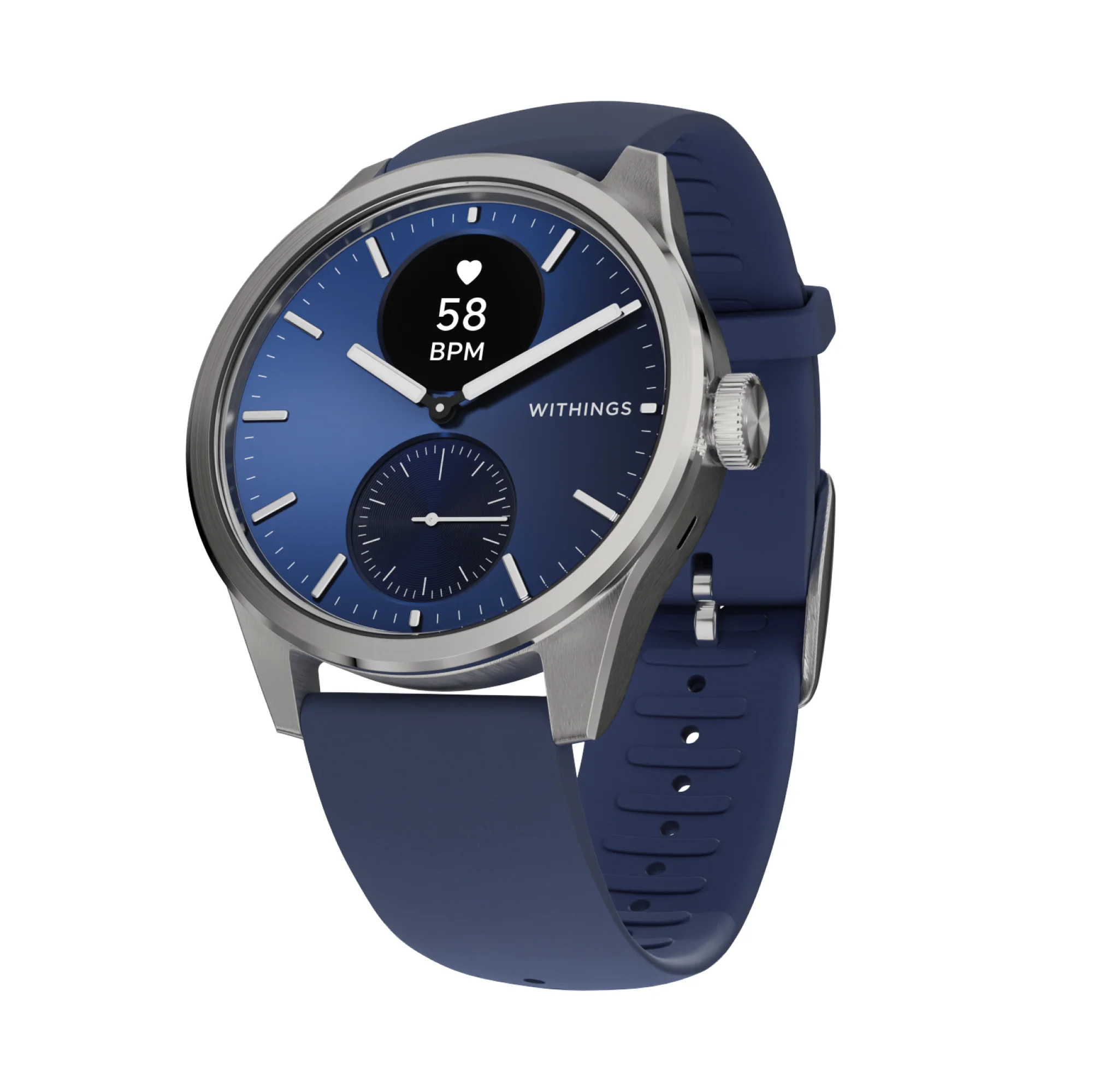 Withings ScanWatch 2 - Blau 42mm + Gratis Withings Lederarmband in Schwarz - Image 4