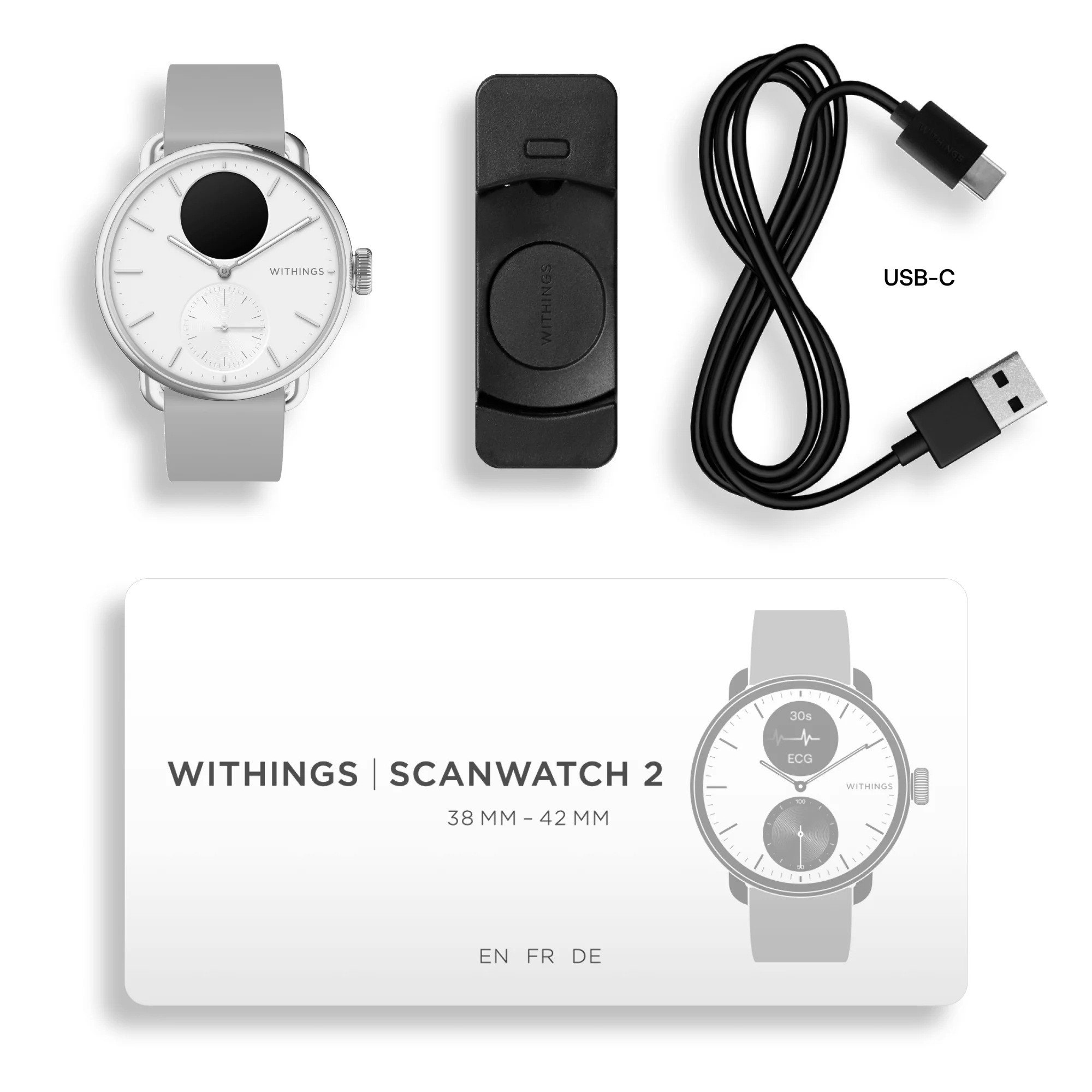 Withings ScanWatch 2 - 38mm Blau Rosegold + Gratis Lederarmband Pink - Image 11