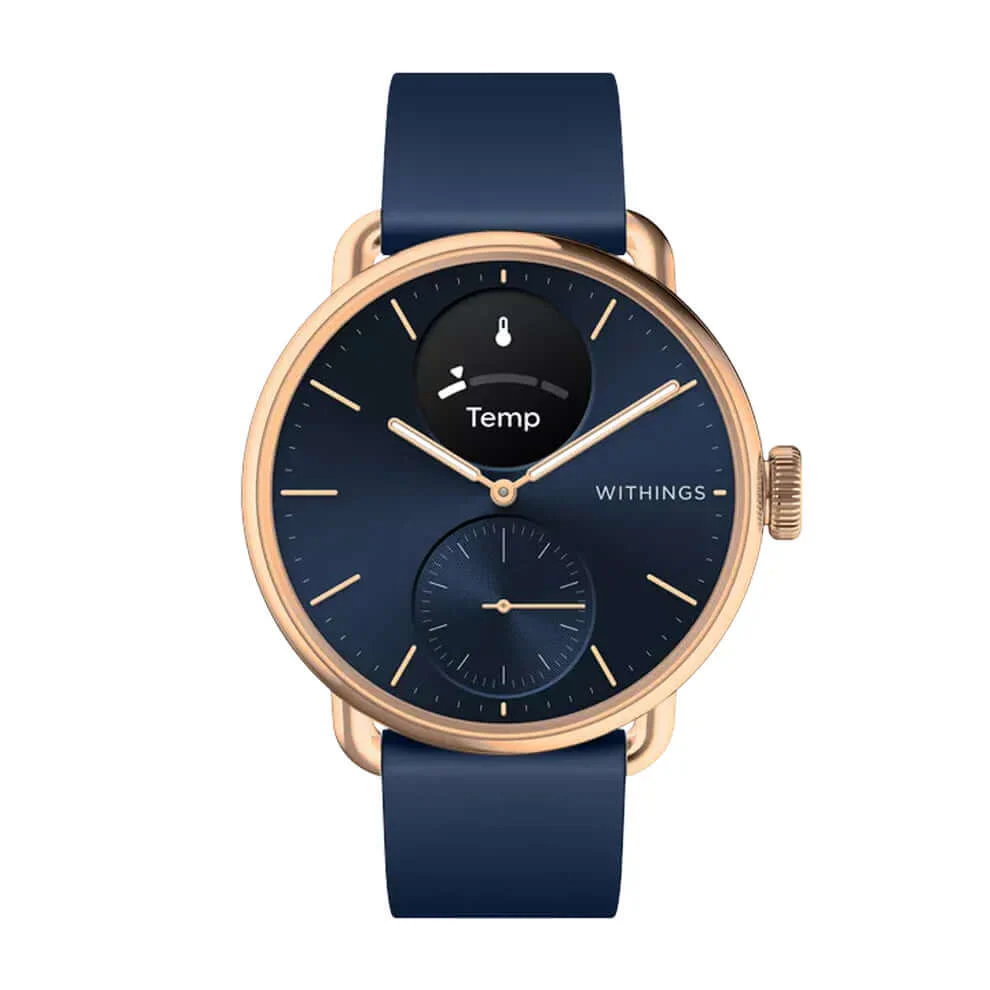Withings ScanWatch 2 - 38mm Blau Rosegold + Gratis Lederarmband Pink - Image 15