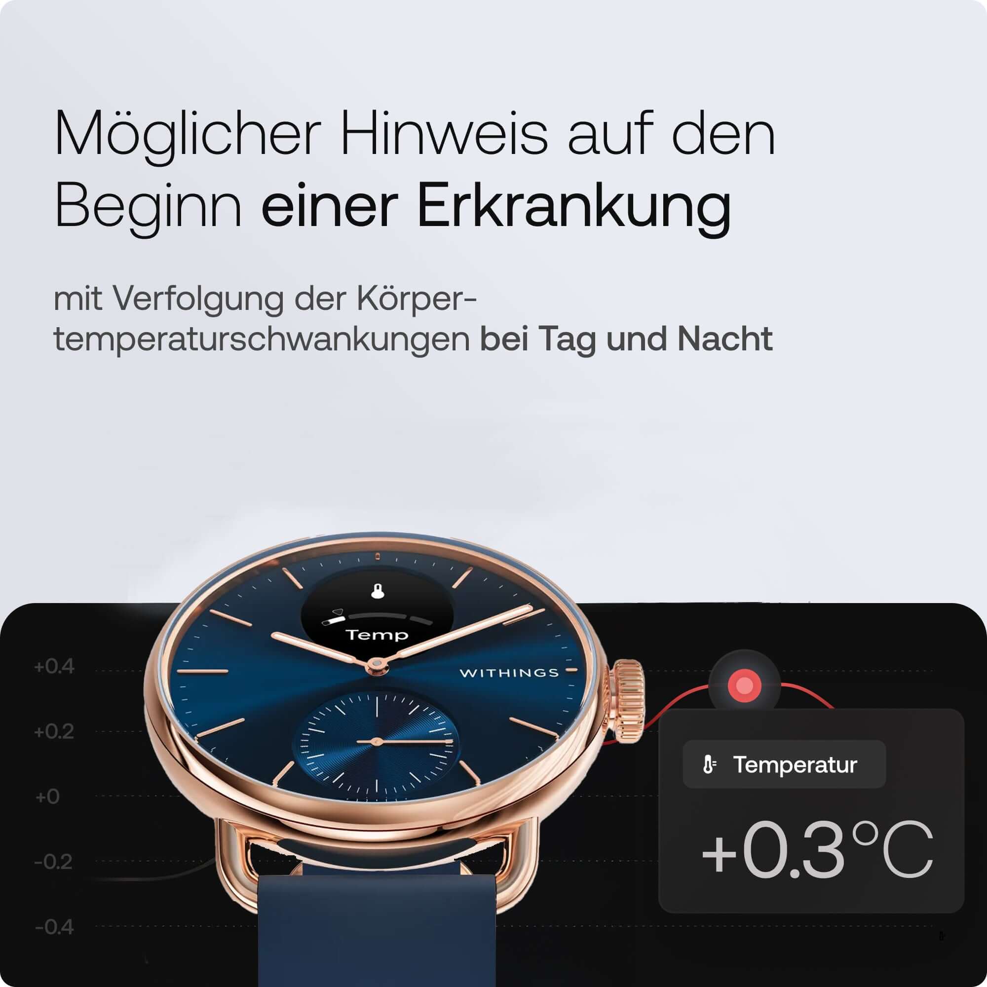 Withings ScanWatch 2 - 38mm Blau Rosegold + Gratis Lederarmband Pink - Image 3