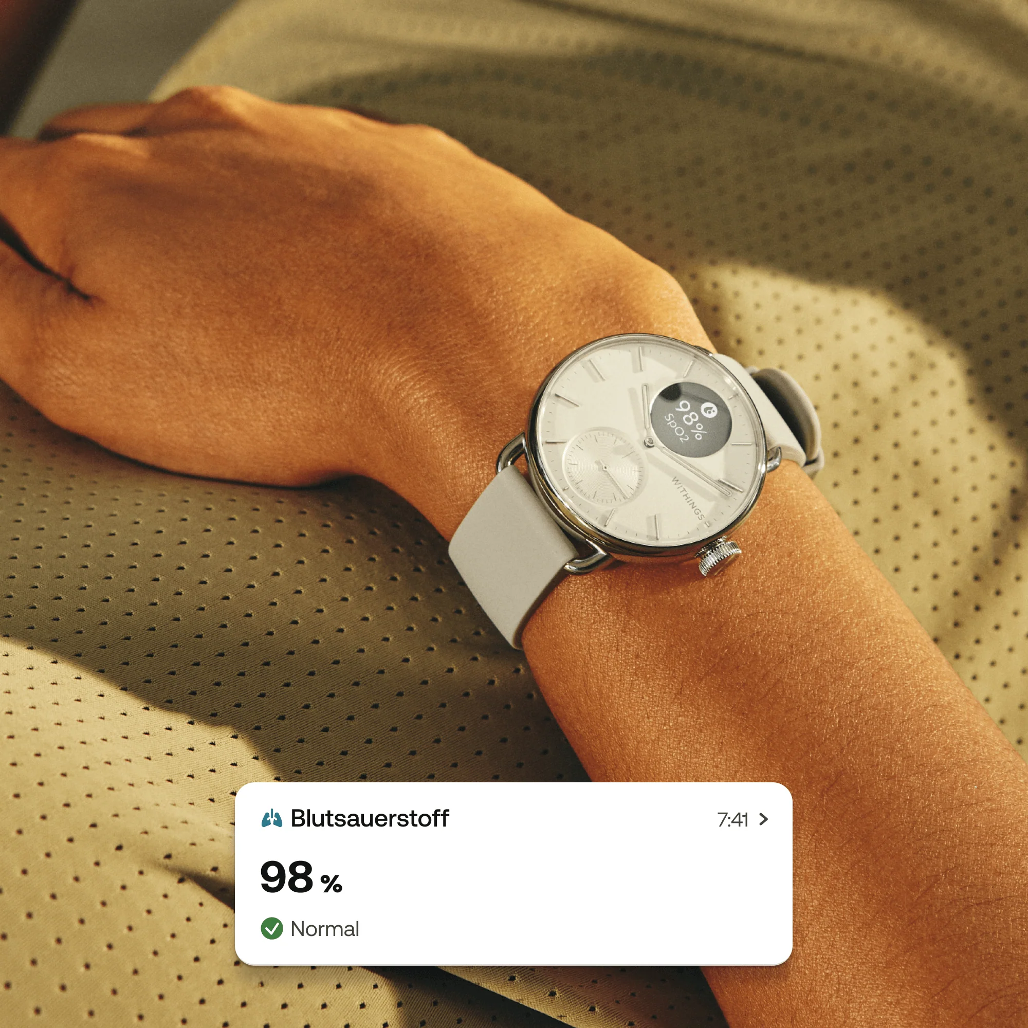 Withings ScanWatch 2 - 38mm Blau Rosegold + Gratis Lederarmband Pink - Image 13