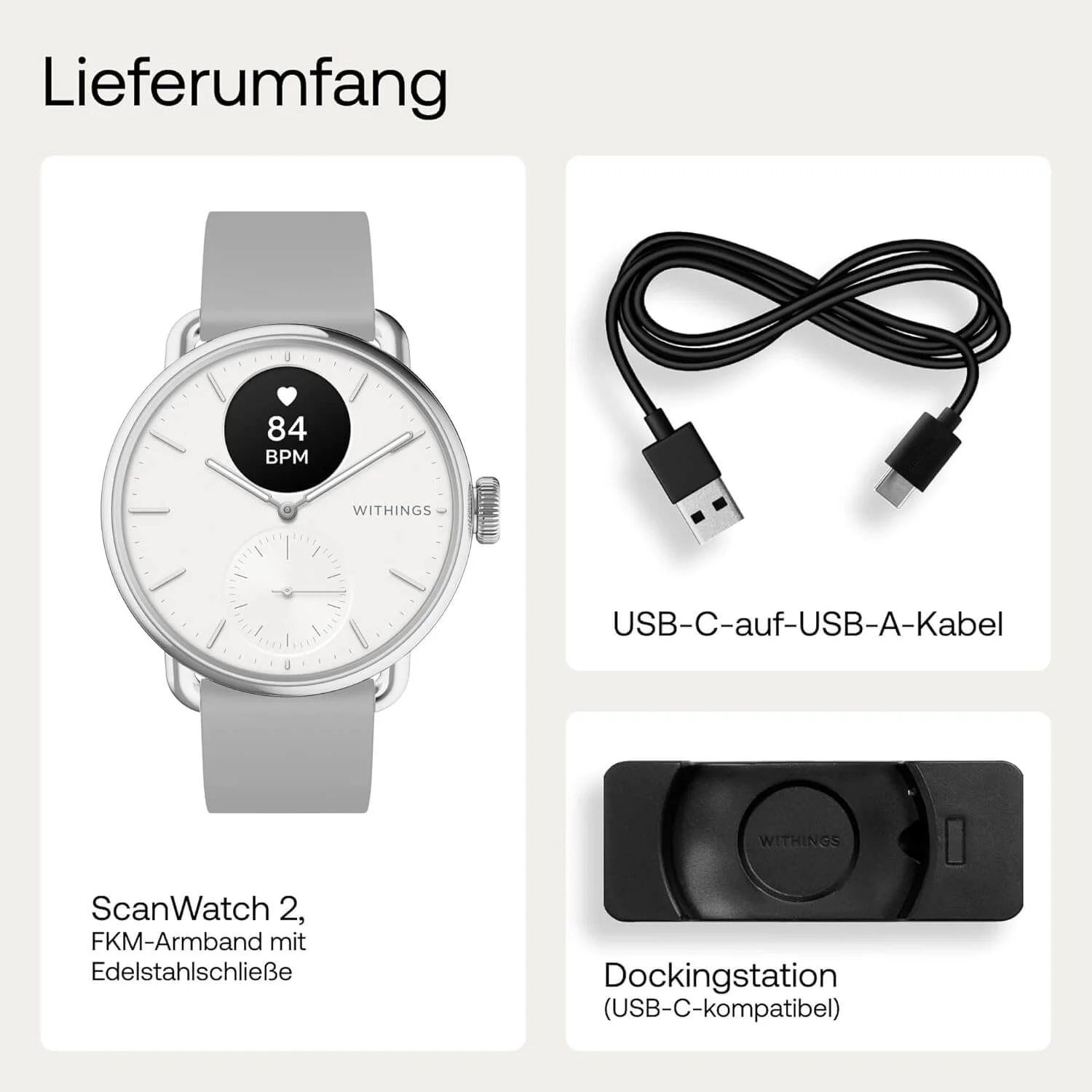 Withings Scanwatch 2 White - 38mm - Image 6