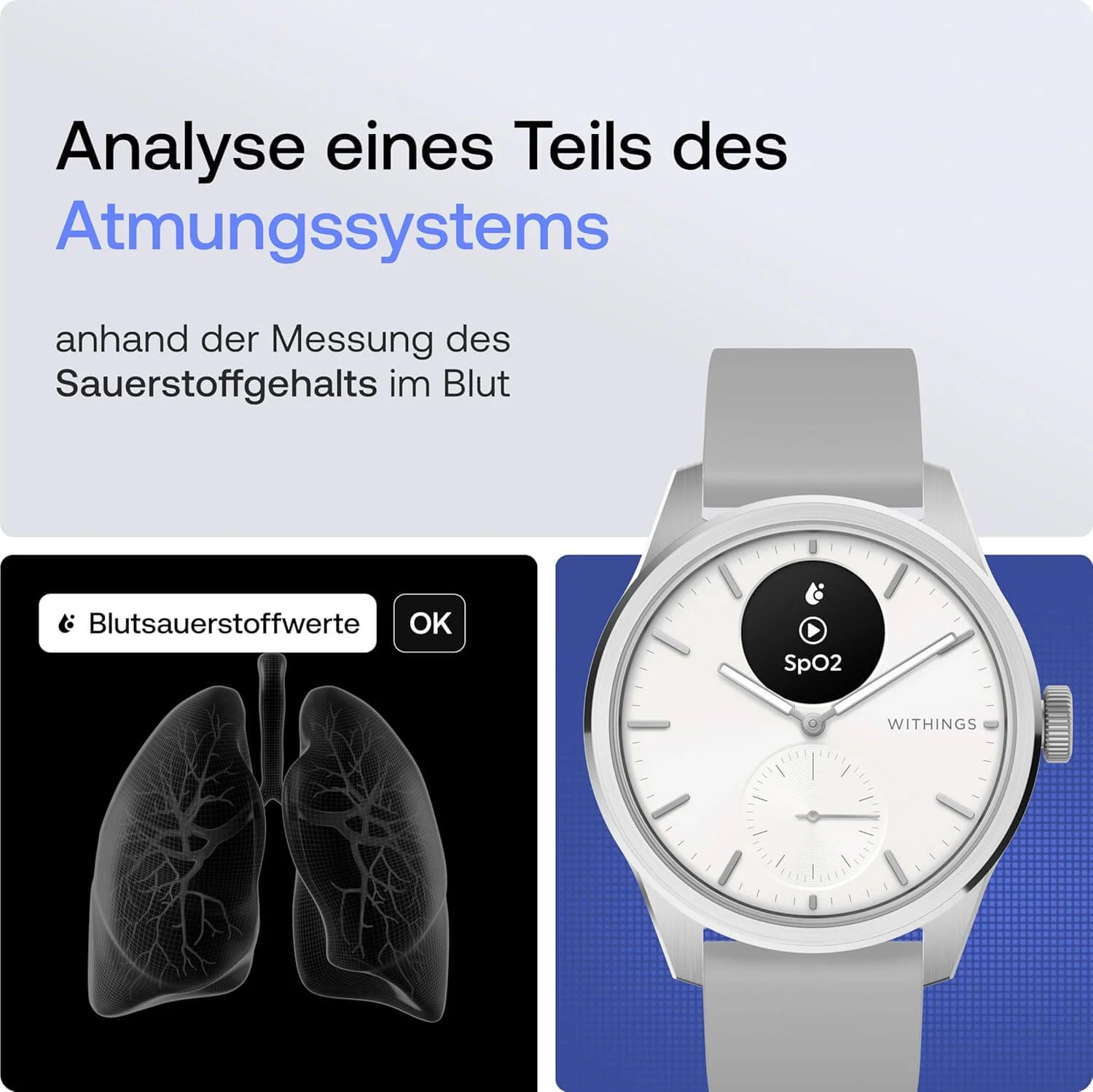 Withings ScanWatch 2 - White 42mm + Gratis Withings Lederarmband in Braun - Image 6