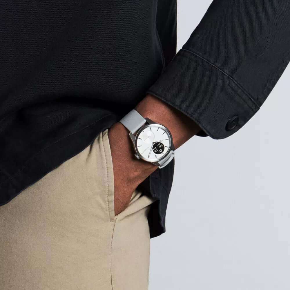 Withings ScanWatch 2 - White 42mm + Gratis Withings Lederarmband in Braun - Image 8
