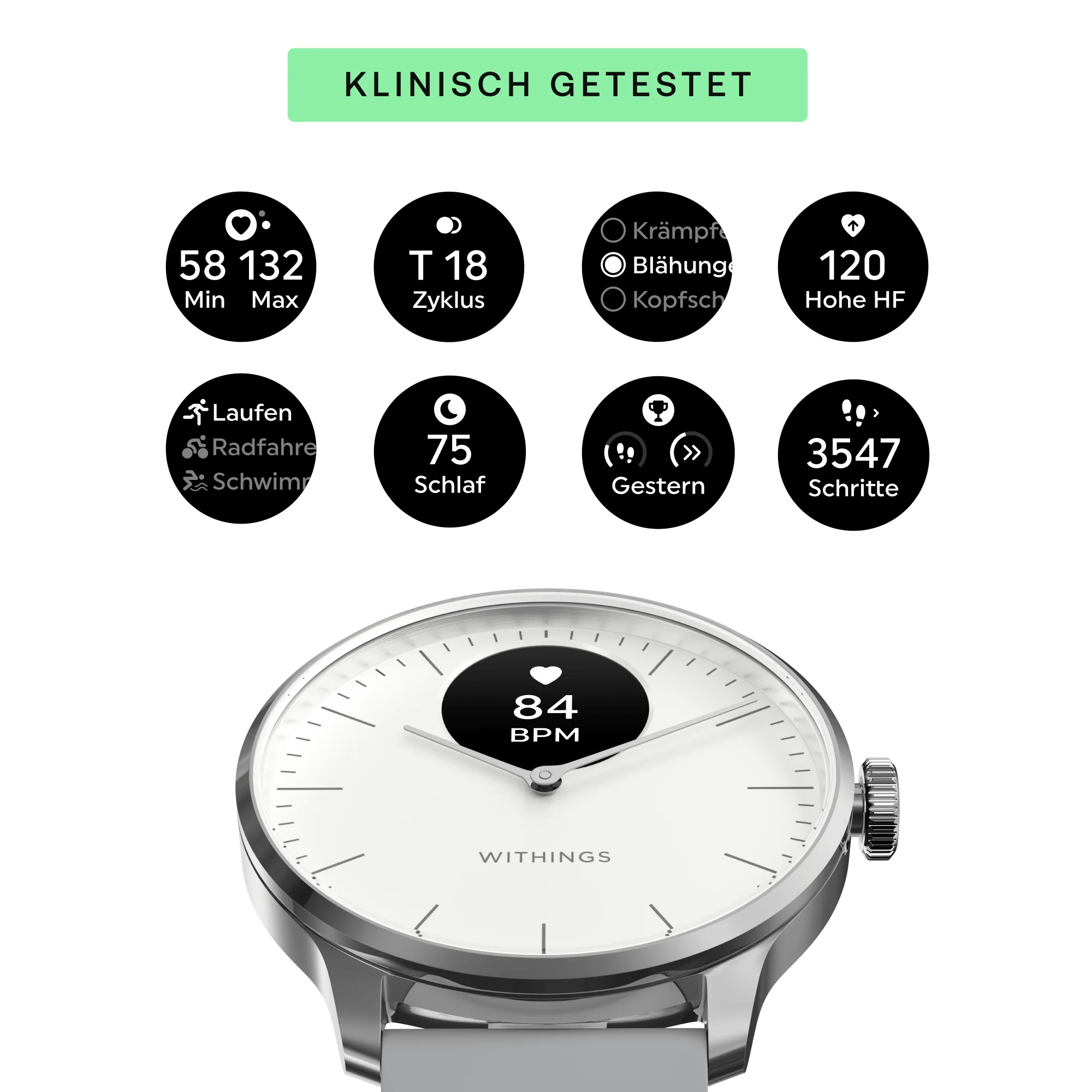 Withings ScanWatch Light - 37mm White - Image 6